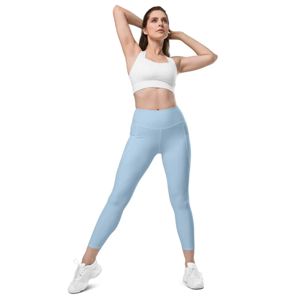 ELEVATED ESSENTIALS, THE PERFECT SIDE POCKET LEGGING LIGHT BLUE