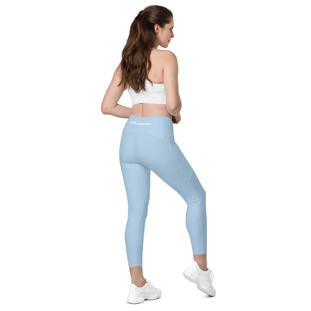 ELEVATED ESSENTIALS, THE PERFECT SIDE POCKET LEGGING LIGHT BLUE