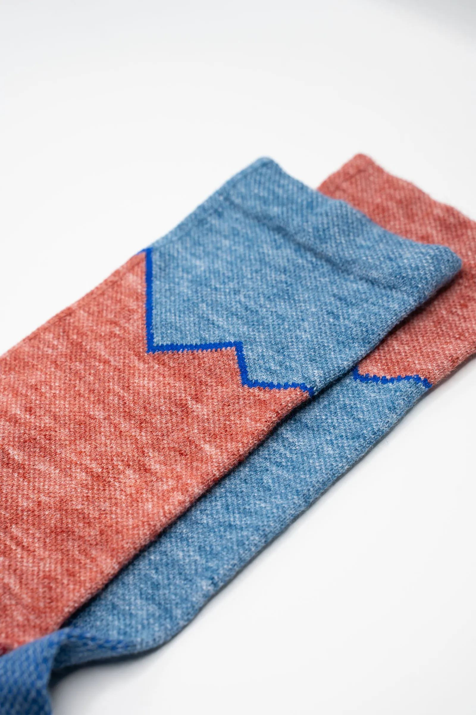 Elevation Blue and Pink Lightweight Wool Blend Socks