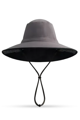 Etta Sun Catcher Hat| Carbon/Black Travel Medallion