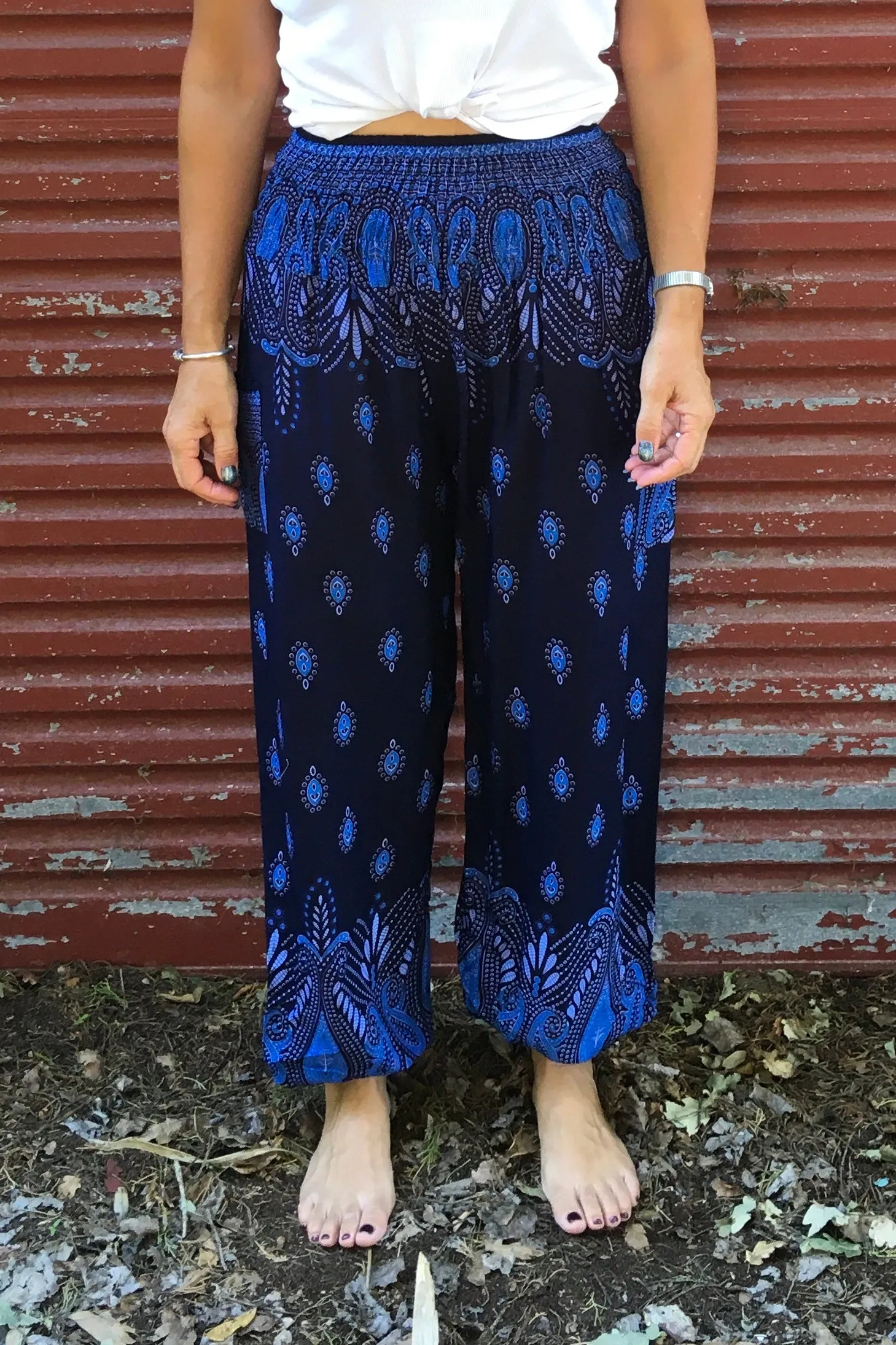 Feather Paisley Genie Pants