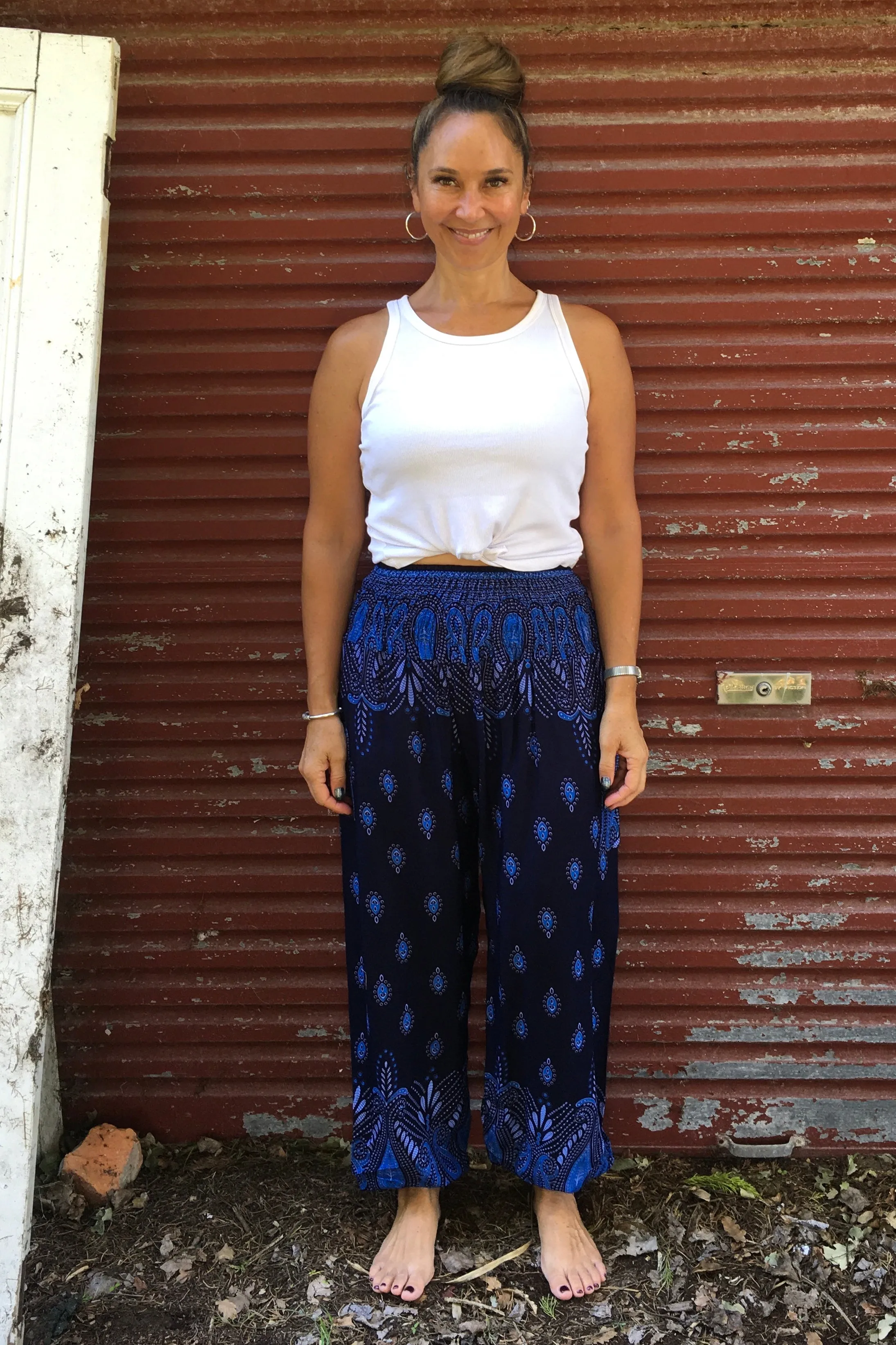 Feather Paisley Genie Pants