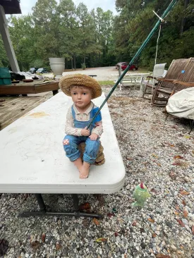 Fishing Boy Outdoor Statue