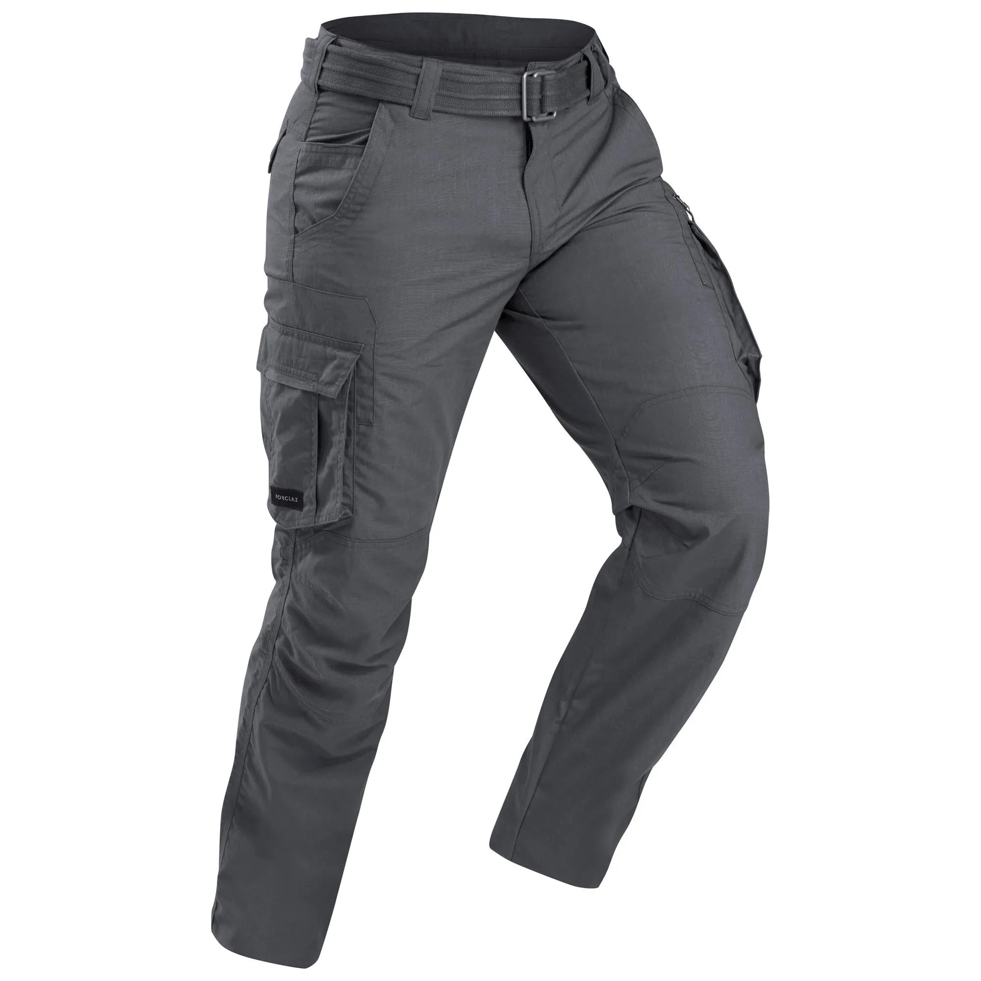 Forclaz Men's Travel Backpacking Cargo Pants - TRAVEL 100 Grey