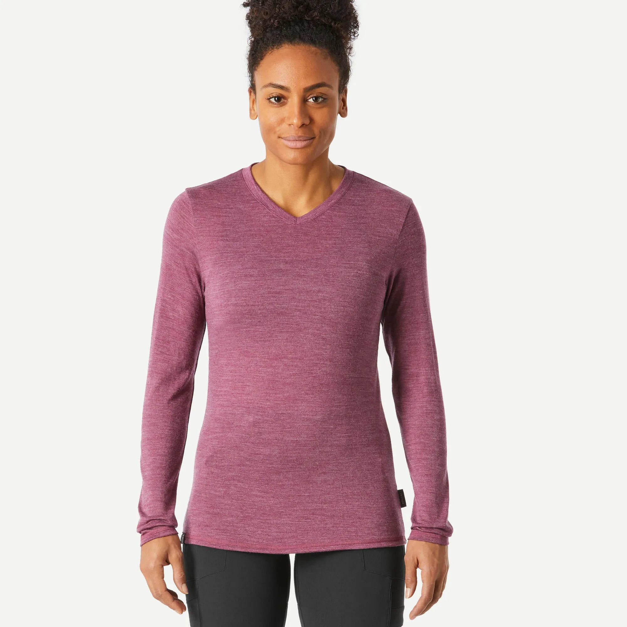 Forclaz Women's Backpacking & Travel Merino Wool T-Shirt - TRAVEL 500