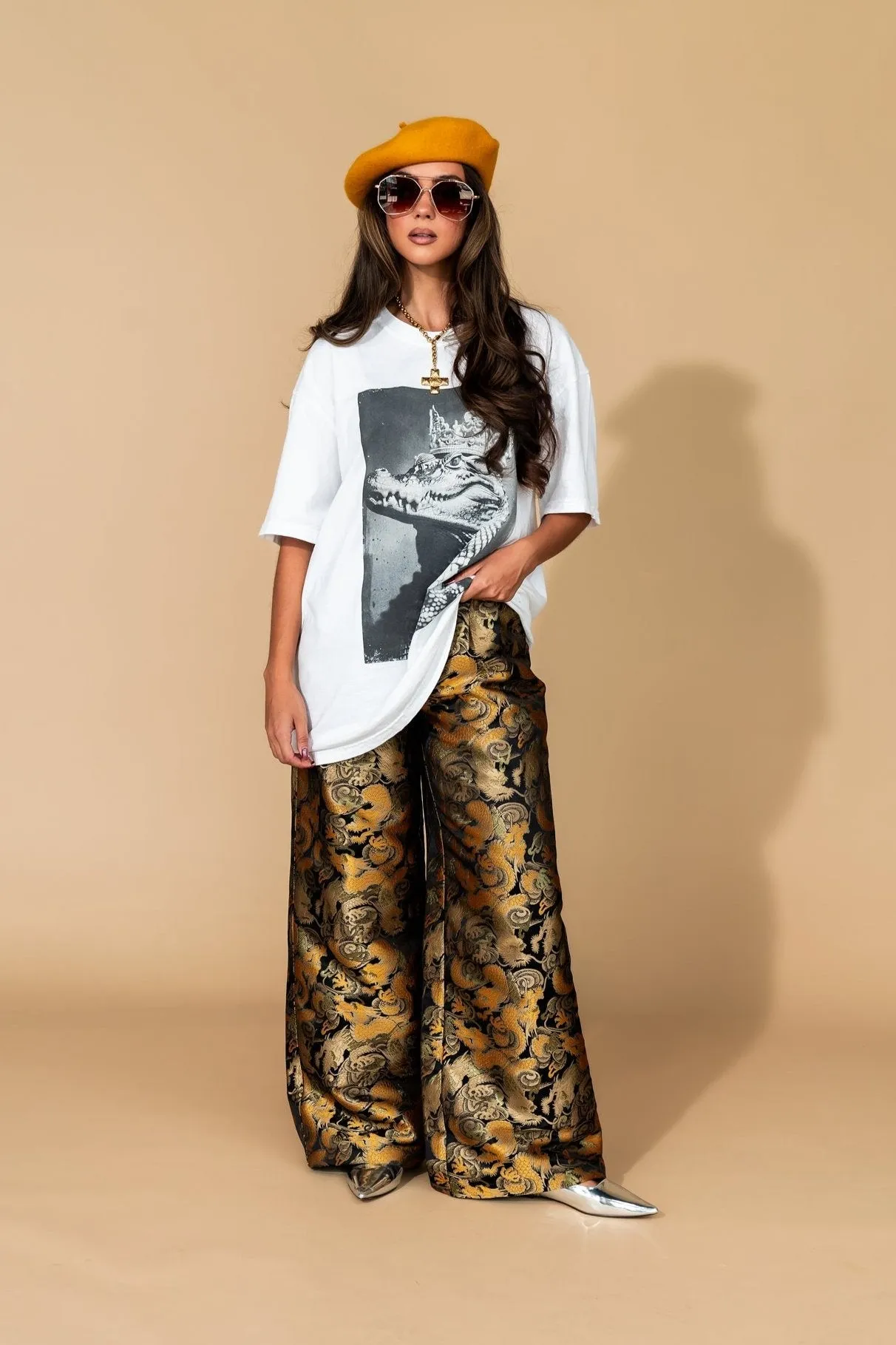 Golden Dragon Brocade Trousers