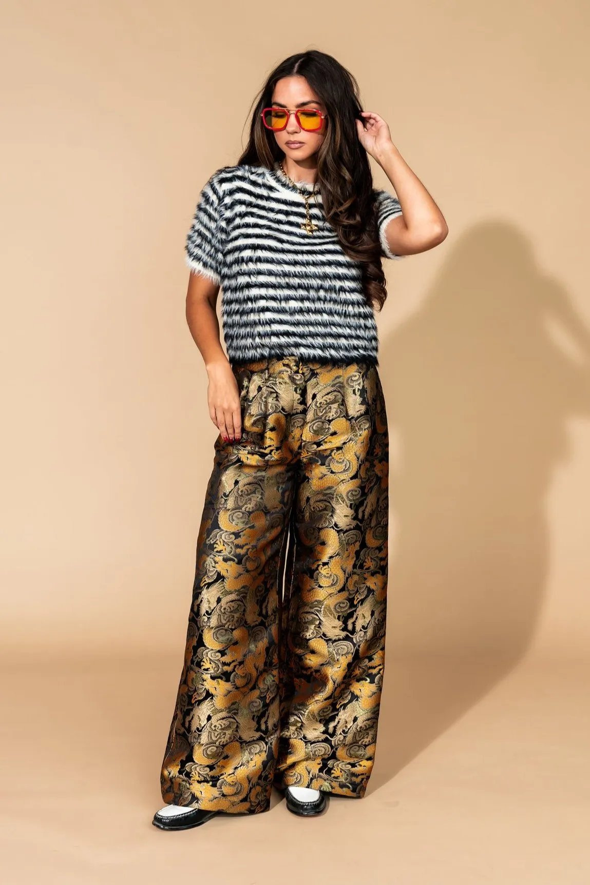 Golden Dragon Brocade Trousers