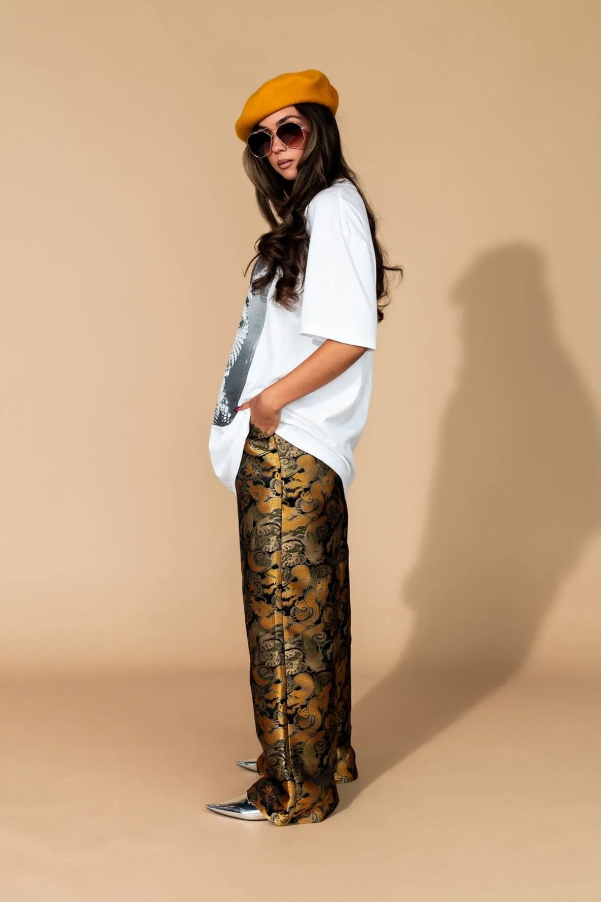 Golden Dragon Brocade Trousers