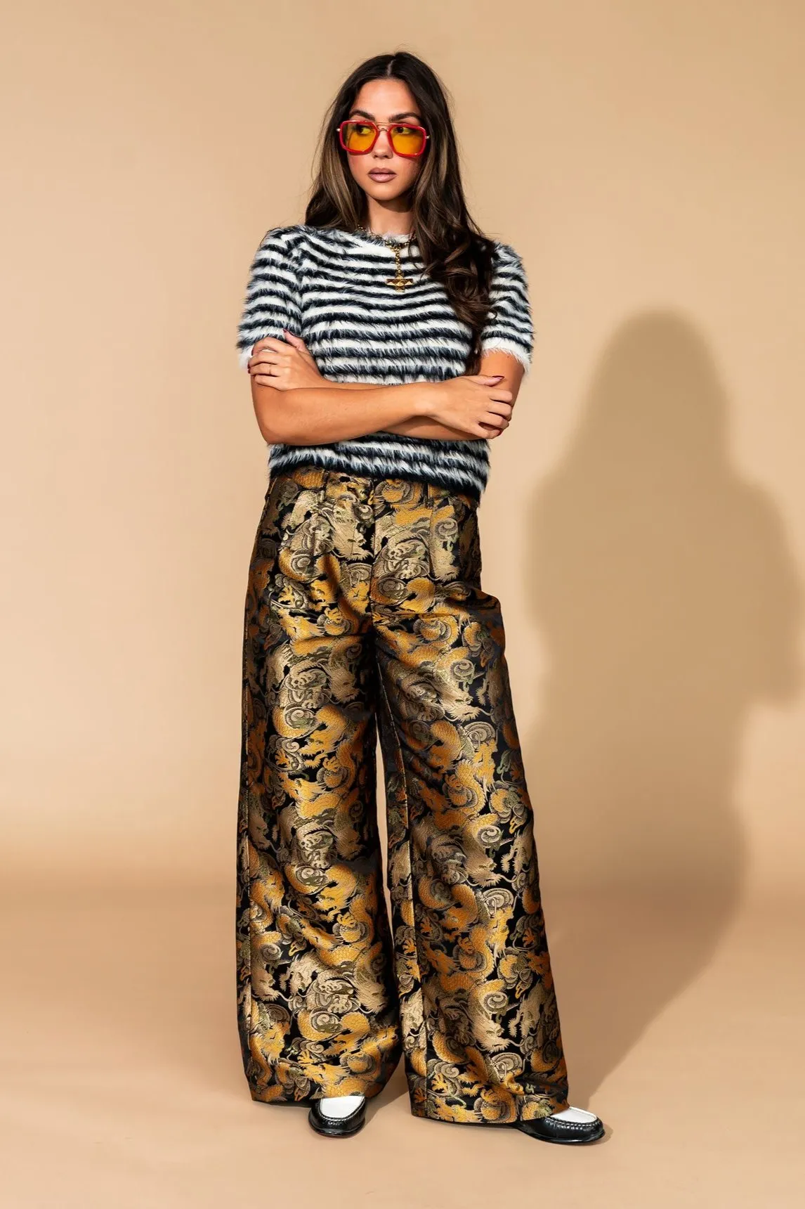 Golden Dragon Brocade Trousers