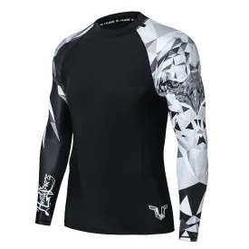 Graphic UPF50  Long Sleeve Rash Guard for Men - Eagle Style