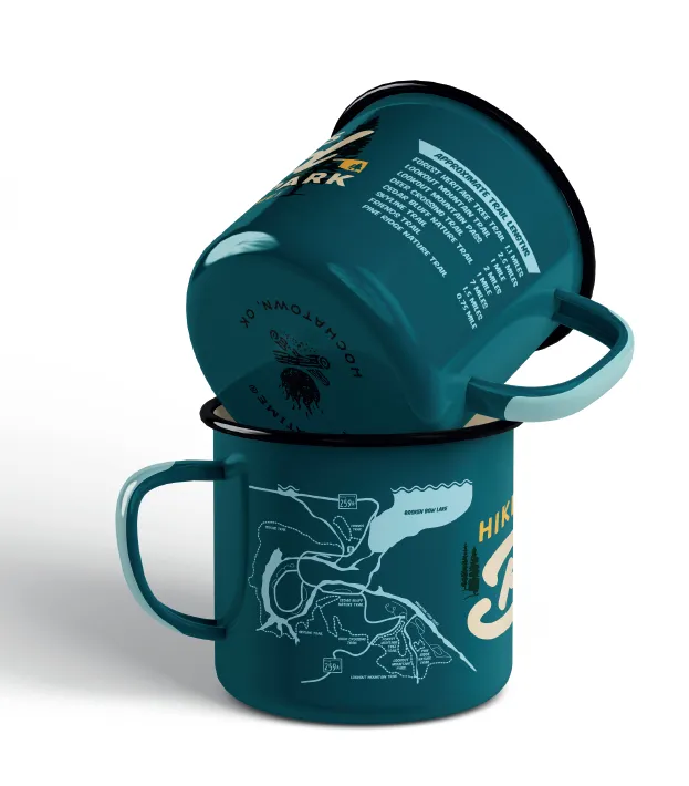 Hochatime 16oz Enamel Campfire Mug