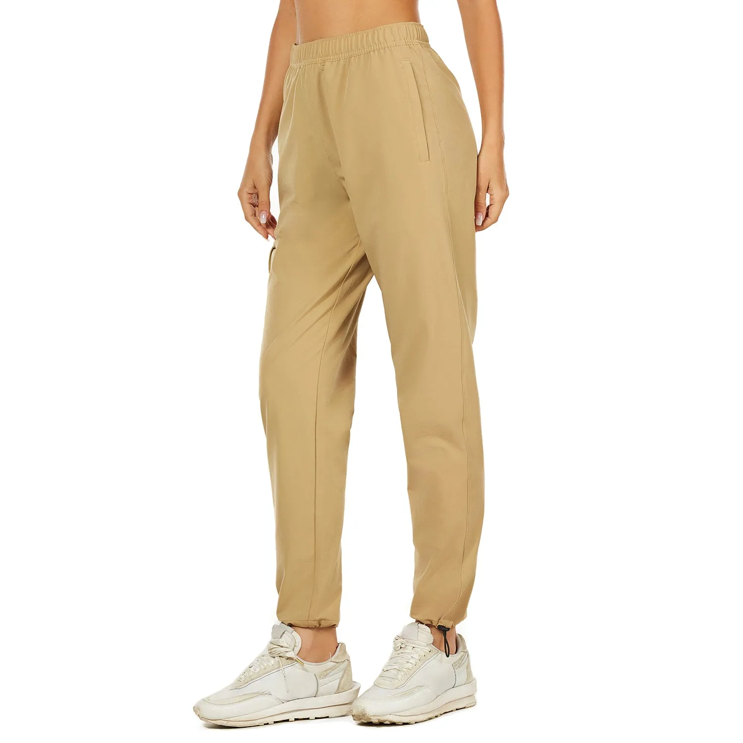 HUGE SPORTS High Waisted Hiking Pants for Women - Khaki