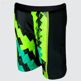 KIDS ADVENTURE TRI SHORTS BLK YEL GRN ZONE3