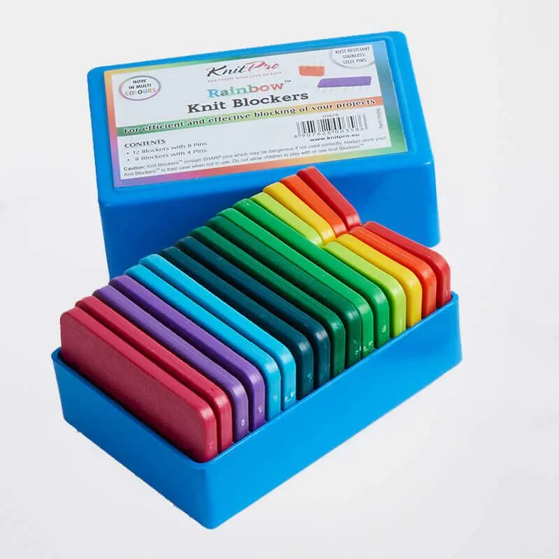 KnitPro Blocking Tools, Rainbow Knit Blockers (Pack of 20) (10878)