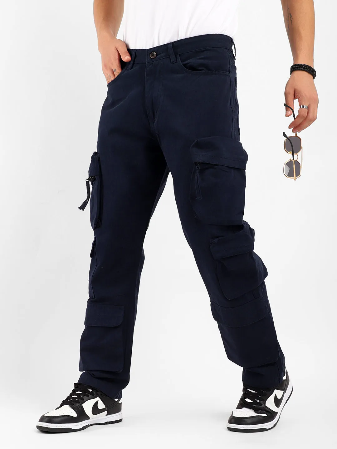 Kyubic Navy Blue Cargo Pants