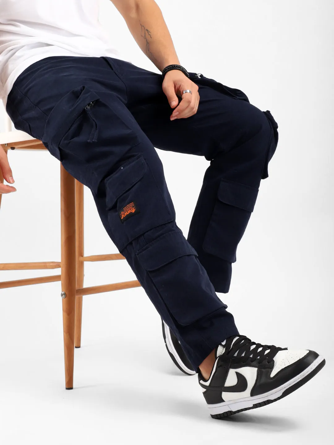 Kyubic Navy Blue Cargo Pants