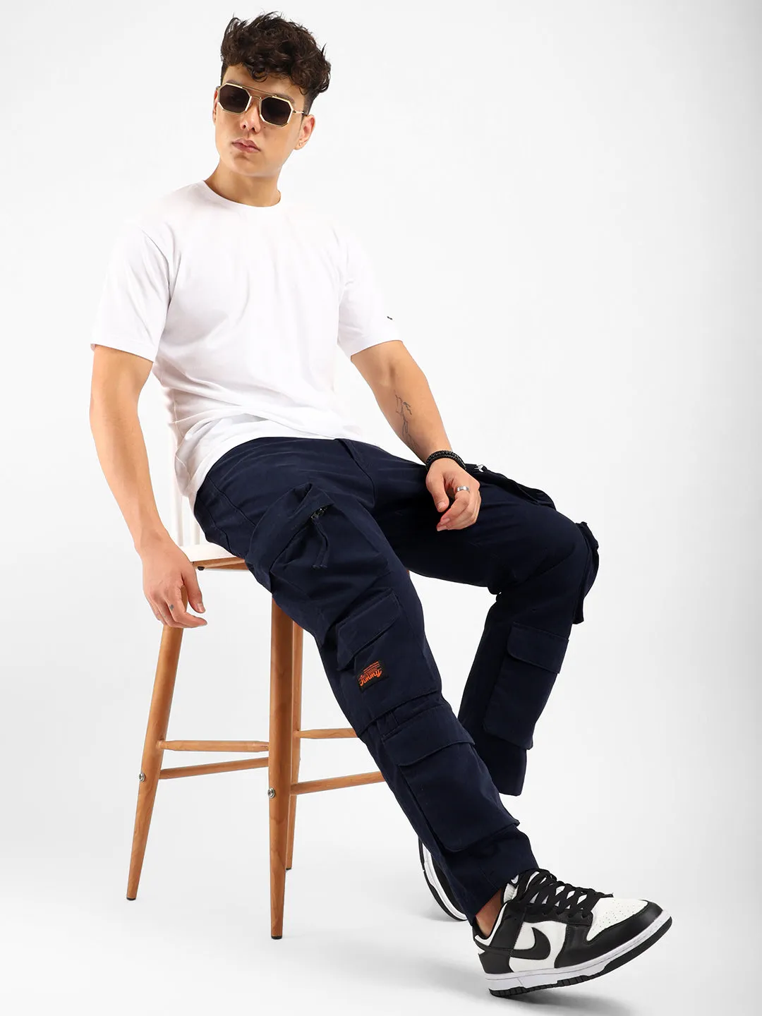 Kyubic Navy Blue Cargo Pants