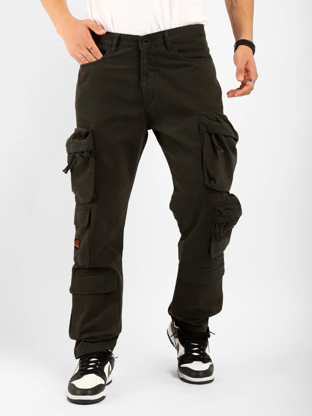 Kyubic Olive Green Cargo Pants