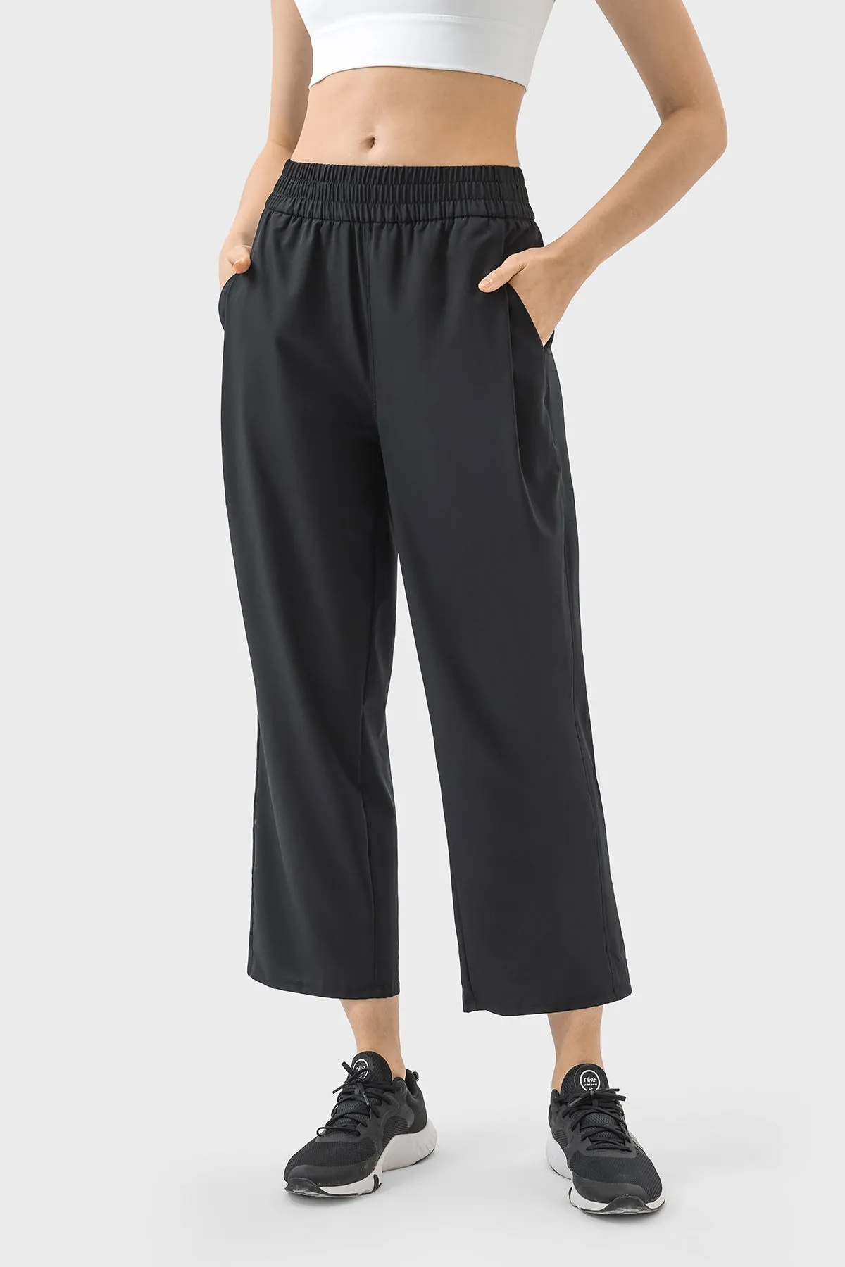 Loose Fit Quick-Dry Cropped Sports Pants