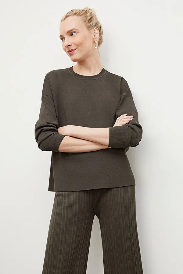 Marijane Pant - Textured Knit :: Light Ash