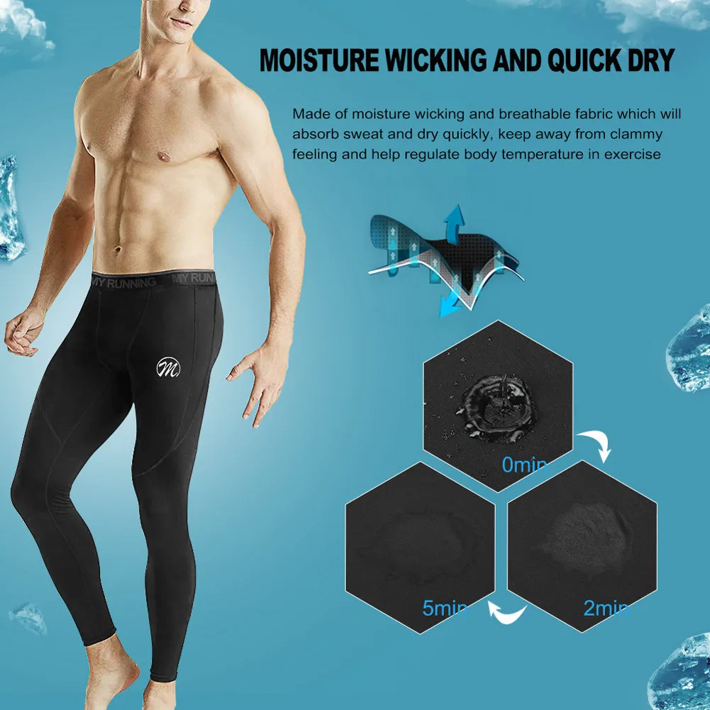 MEETYOO Men's Compression Pants Base Layer Legging