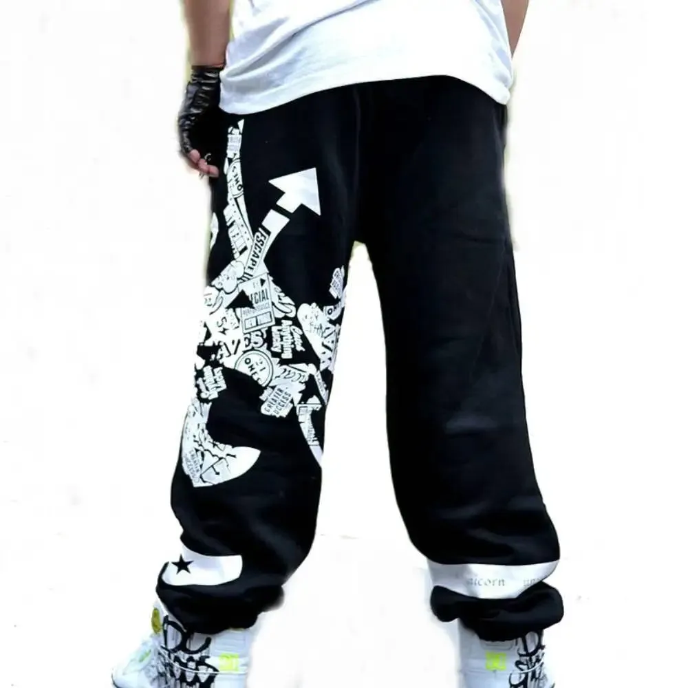 Men's Sweatpants Loose Board Sports Trousers Wide Legs Pants Baggy Track Bottoms