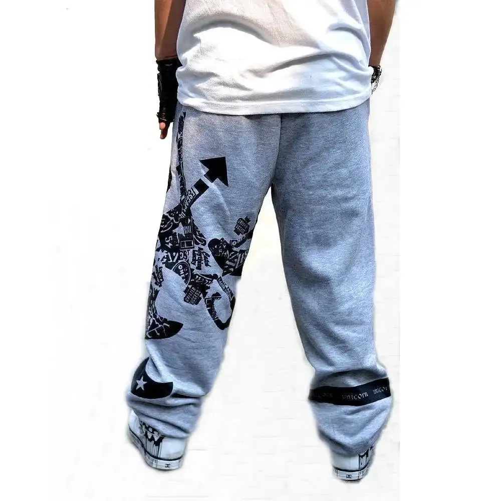 Men's Sweatpants Loose Board Sports Trousers Wide Legs Pants Baggy Track Bottoms