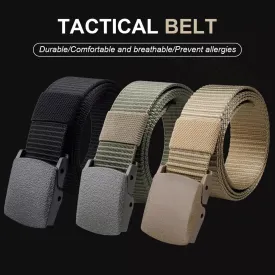 Men's Tactical Belt Heavy Duty Webbing Belt Adjustable Nylon Belt