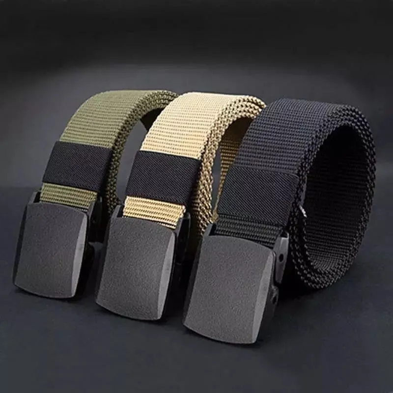 Men's Tactical Belt Heavy Duty Webbing Belt Adjustable Nylon Belt