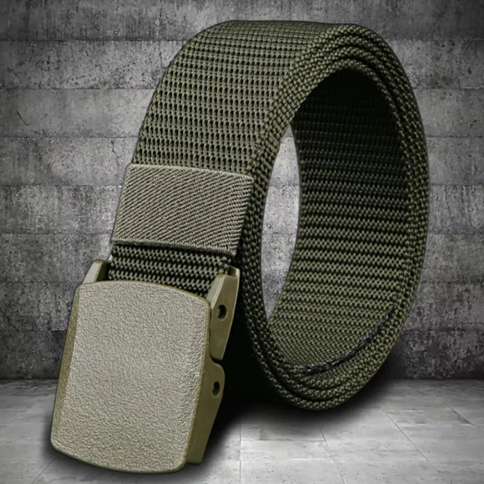 Men's Tactical Belt Heavy Duty Webbing Belt Adjustable Nylon Belt