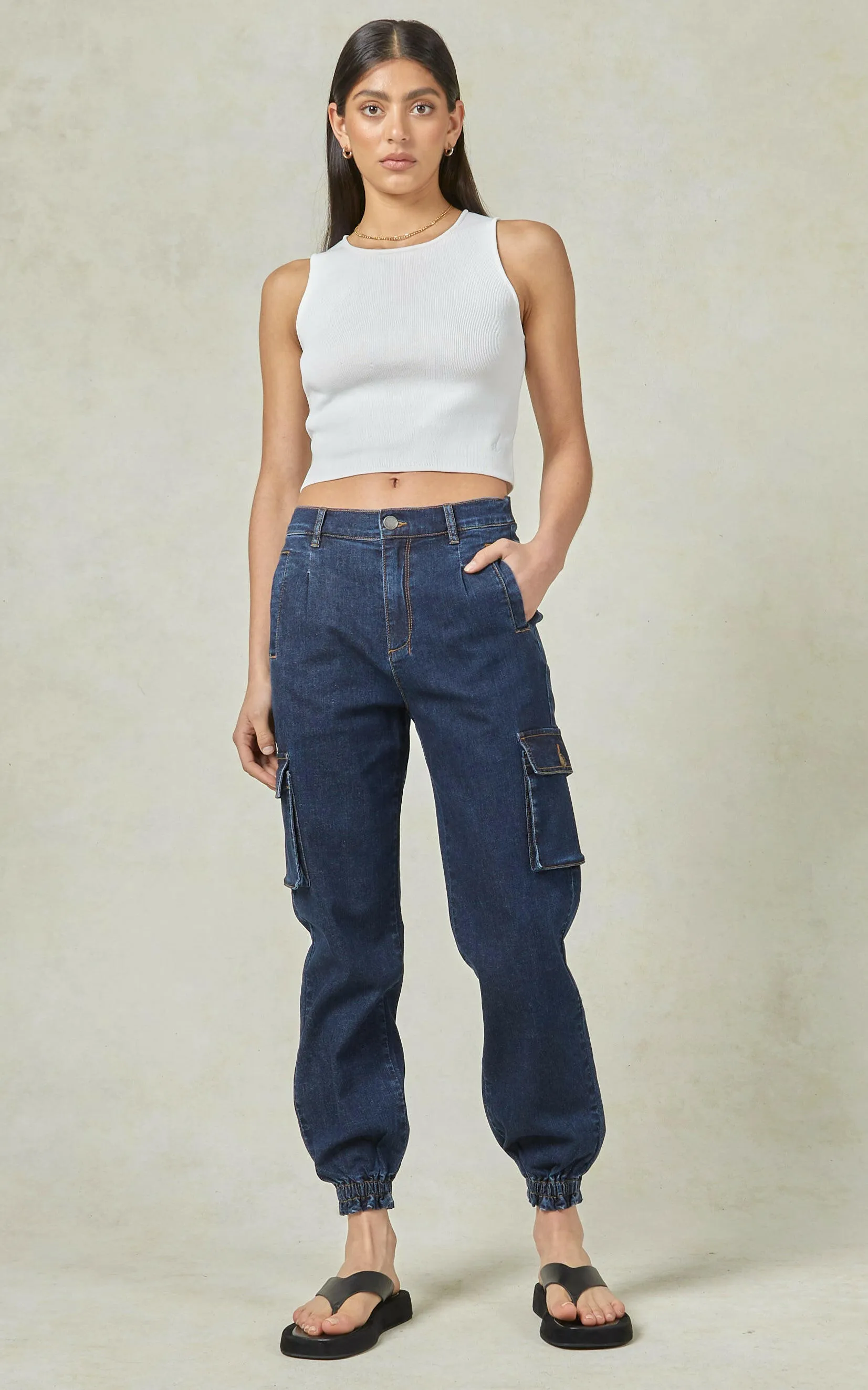 Mora Cargo Denim Pants