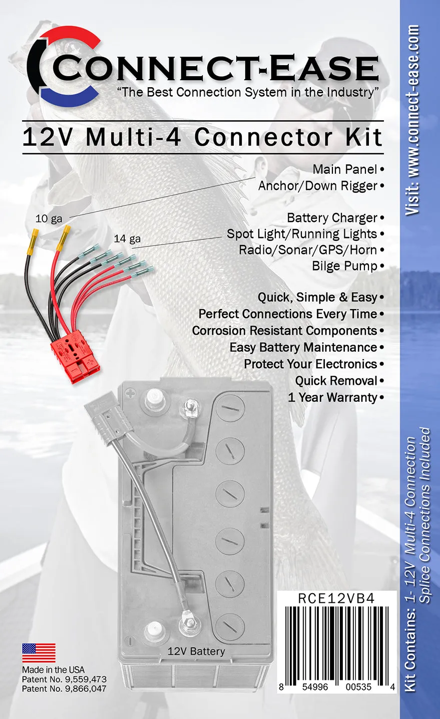 Multi Four (4) Connector (RCE12VB4) Lithium Compatible