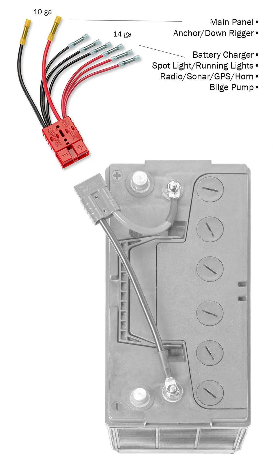 Multi Four (4) Connector (RCE12VB4) Lithium Compatible