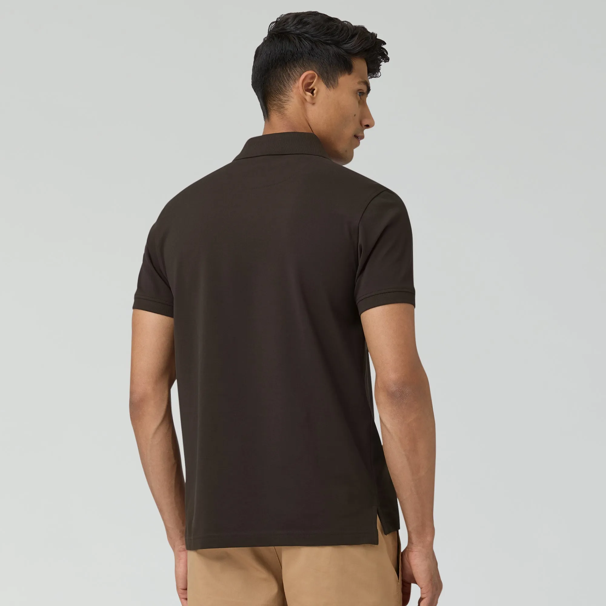 Nova Combed Cotton Polo T-shirts Mocha Brown