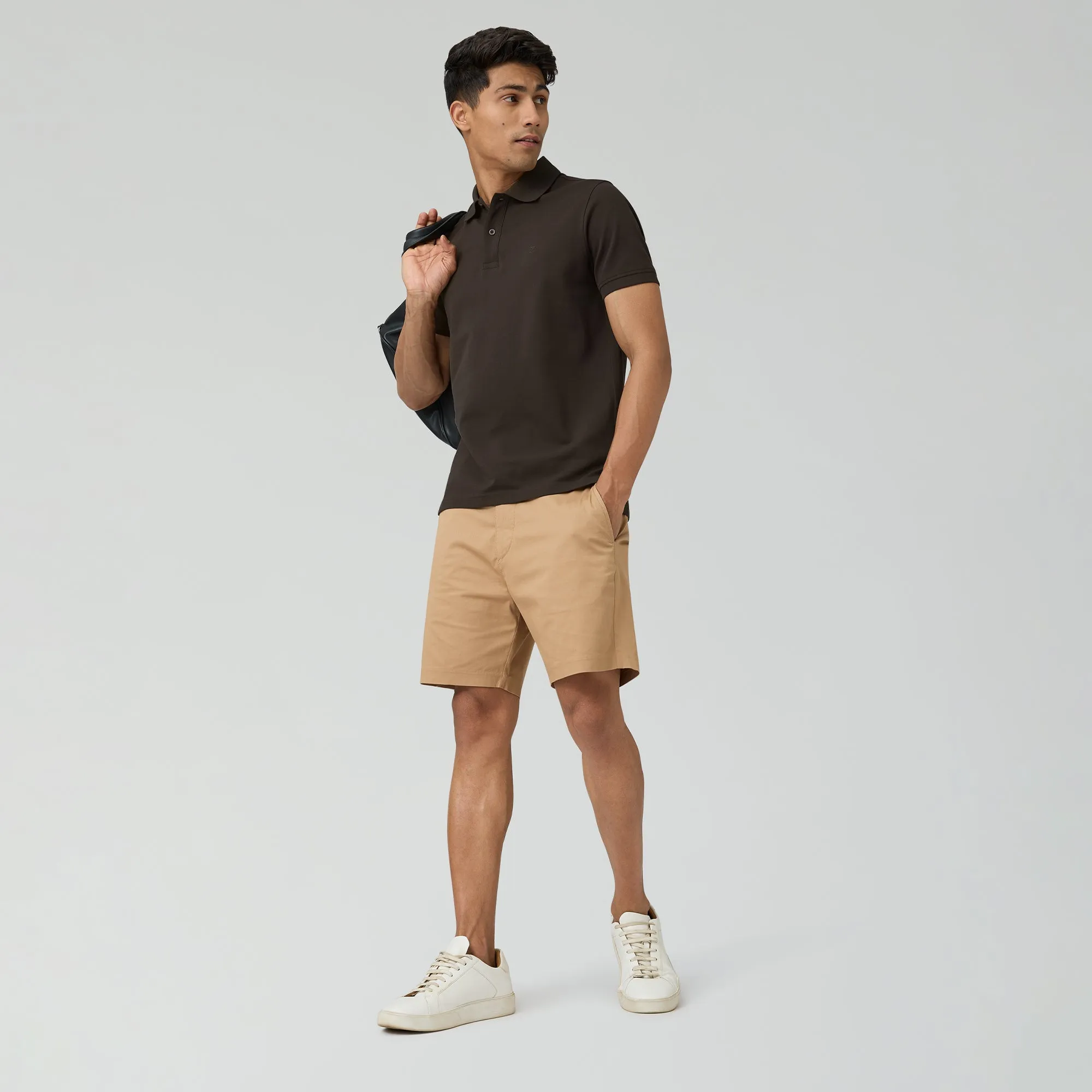 Nova Combed Cotton Polo T-shirts Mocha Brown