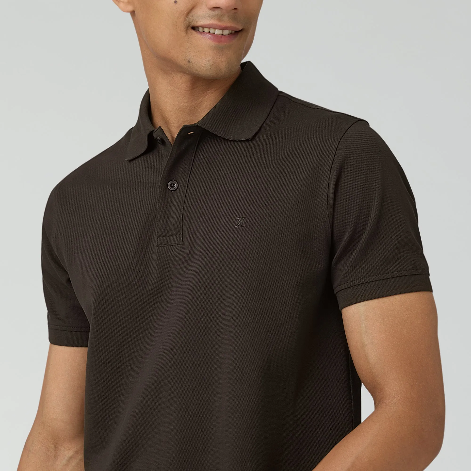 Nova Combed Cotton Polo T-shirts Mocha Brown