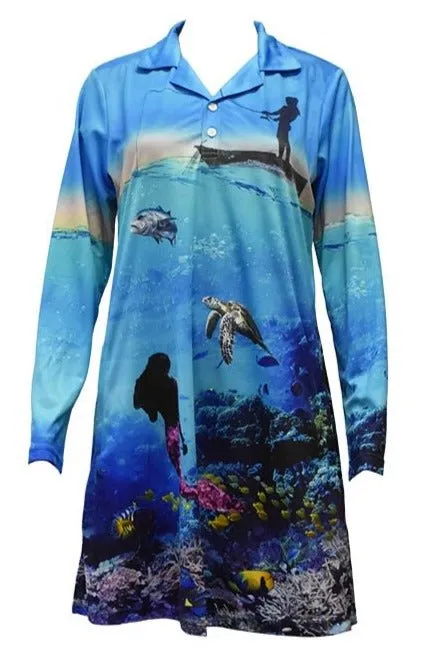 Outdoor Ladies UPF50 Fishing Dress - Under the Sea