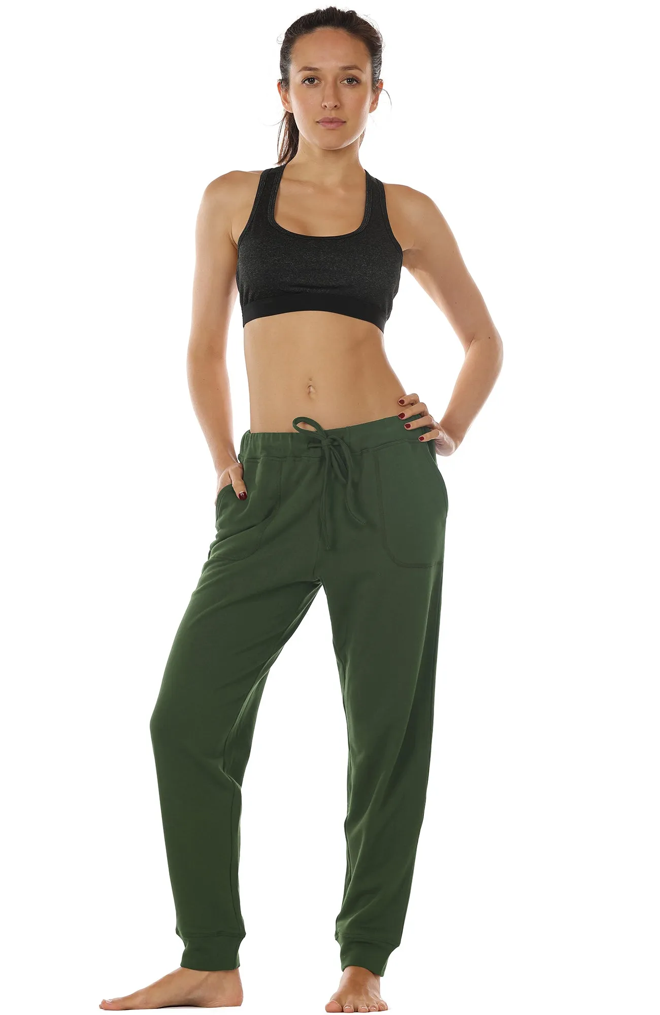 P40 icyzone Women's Active Joggers Sweatpants - Athletic Yoga Lounge Pants with Pockets