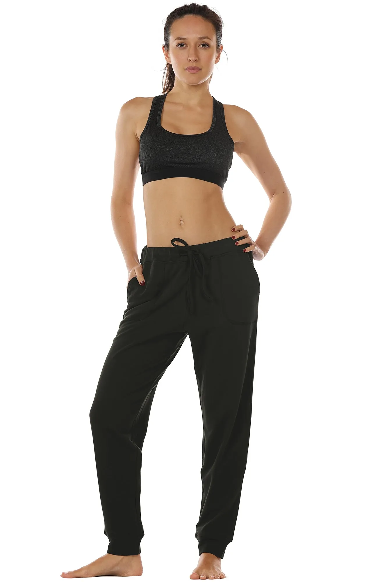 P40 icyzone Women's Active Joggers Sweatpants - Athletic Yoga Lounge Pants with Pockets