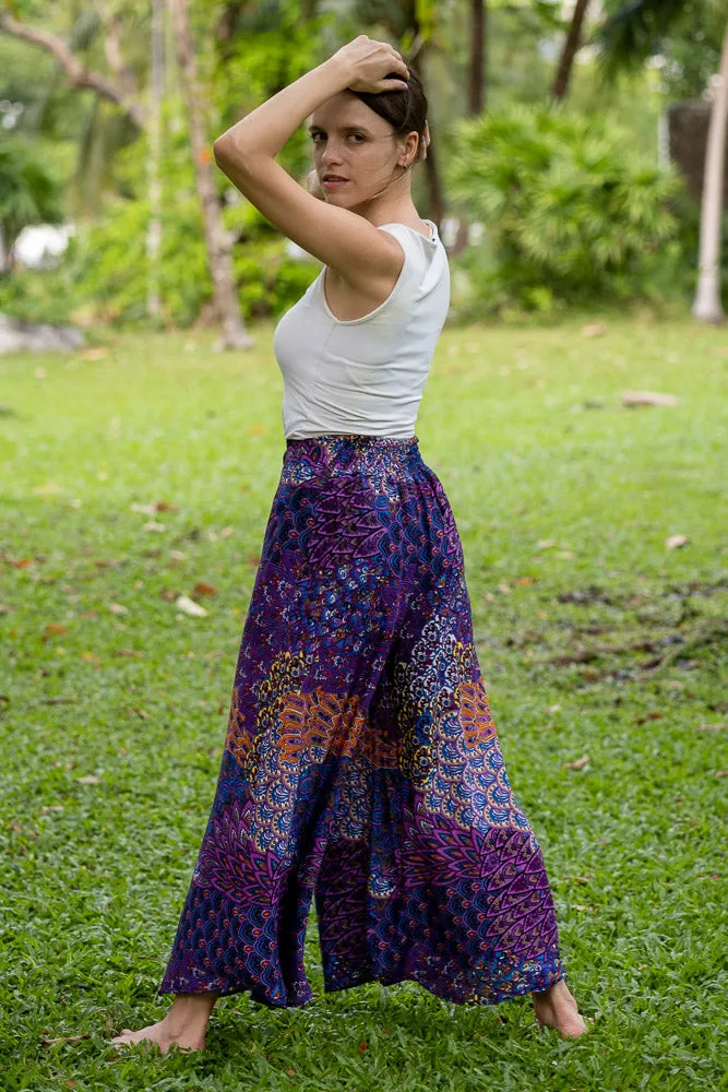 Purple Ripple Palazzo Pants