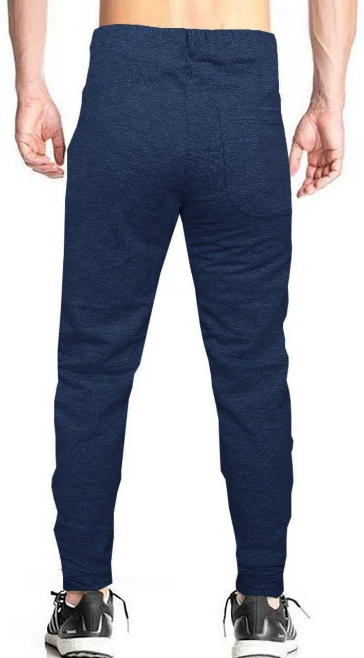 Romano nx Men's 100% Cotton Joggers Trackpants with Two Side Zipper Pockets in 4 Colors