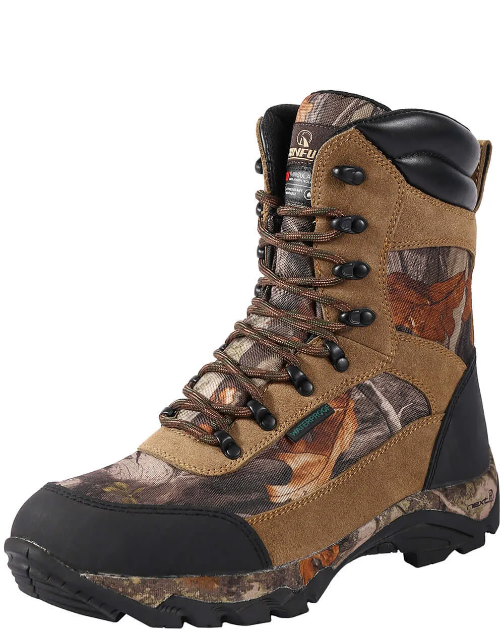 RUNFUN Men's 9" Hunting Boot Camo Waterproof Tactical Boot RF2305-9SG1