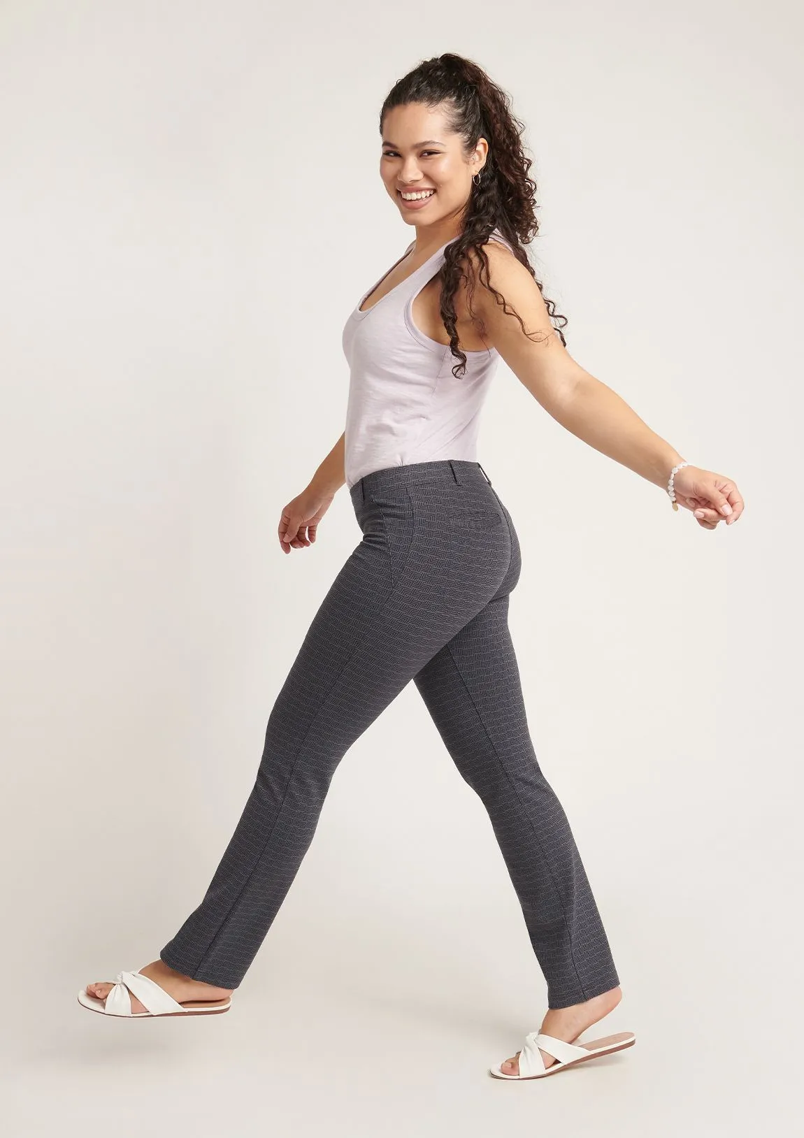 Straight Leg | Two-Pocket Straight-Leg Dress Pant Yoga Pants (Inkwell Deco)