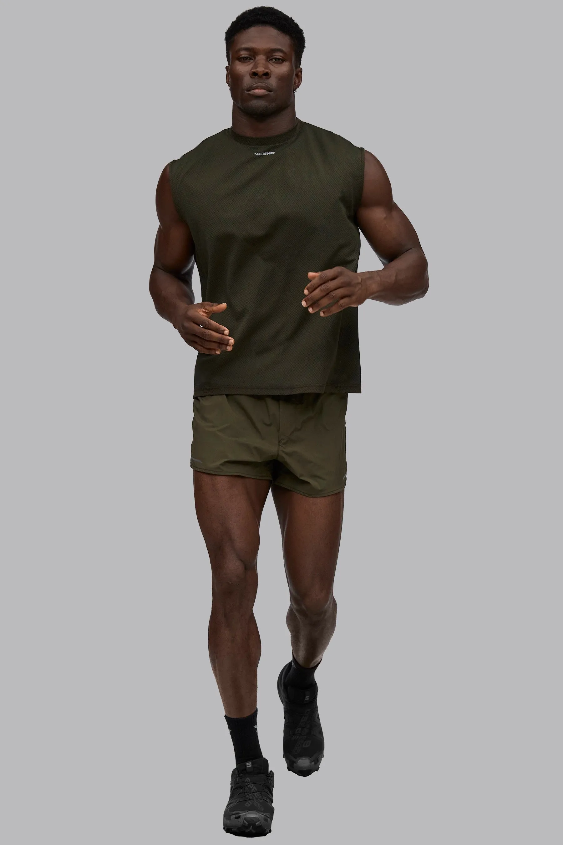 V_XLYTE 3" RUNNING SHORTS - Khaki